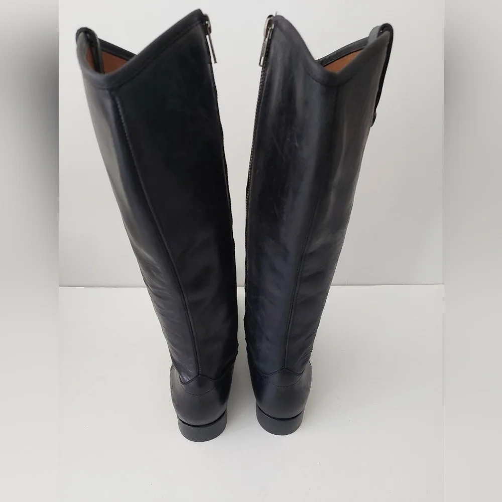 Frye Melissa Black Riding-Style Boots Size 6.5